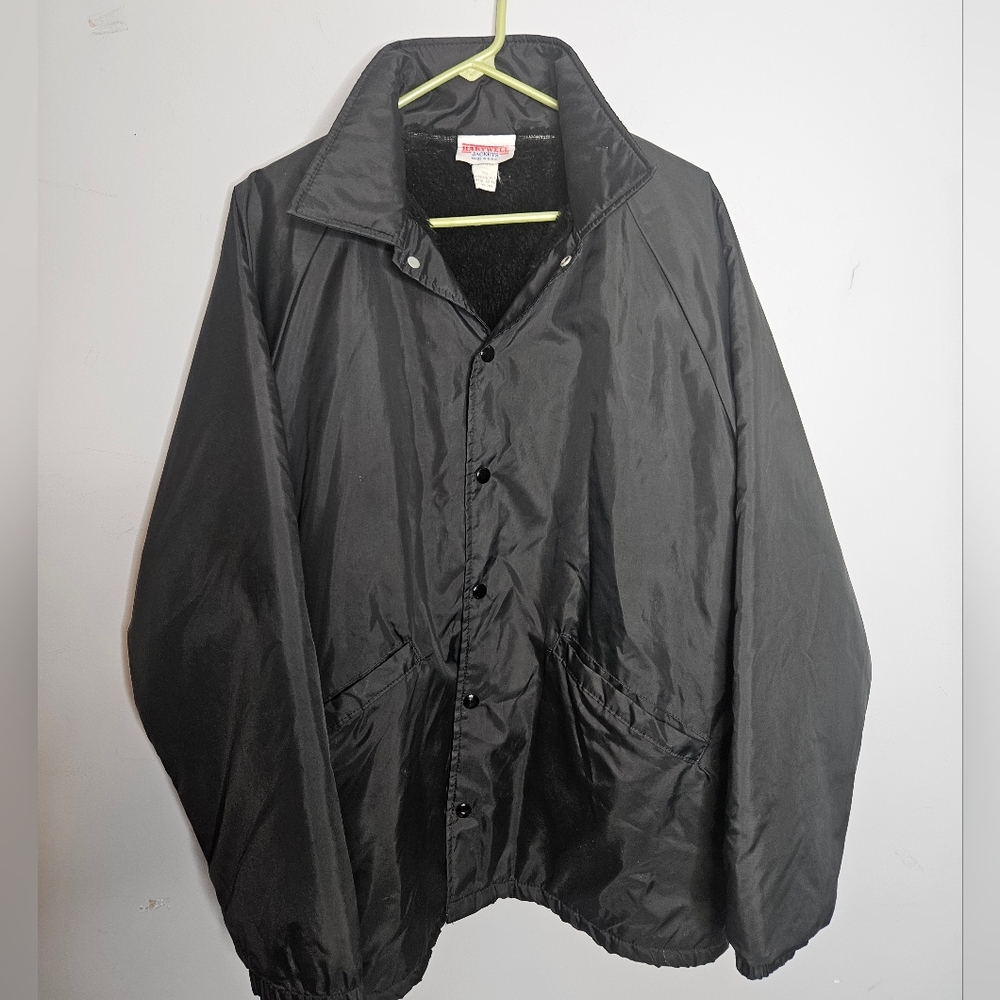Vintage Hartwell Utility Windbreaker Black Jacket Men Sz Large - Picture 3 of 8